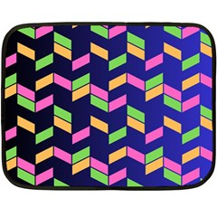 Background Pattern Geometric Pink Yellow Green Two Sides Fleece Blanket (mini)