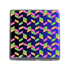 Background Pattern Geometric Pink Yellow Green Memory Card Reader (square 5 Slot)