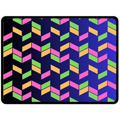 Background Pattern Geometric Pink Yellow Green Two Sides Fleece Blanket (large)