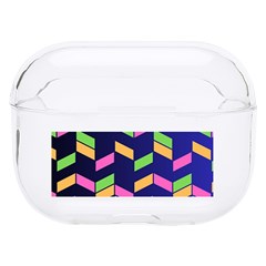 Background Pattern Geometric Pink Yellow Green Hard Pc Airpods Pro Case by Maspions