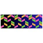 Background Pattern Geometric Pink Yellow Green Banner and Sign 9  x 3  Front