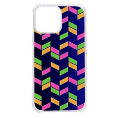 Background Pattern Geometric Pink Yellow Green Iphone 13 Pro Max Tpu Uv Print Case by Maspions