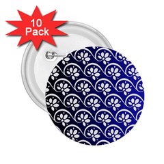 Pattern Floral Flowers Leaves Botanical 2 25  Buttons (10 Pack) 