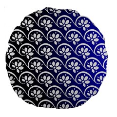 Pattern Floral Flowers Leaves Botanical Large 18  Premium Round Cushions