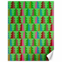 Trees Pattern Retro Pink Red Yellow Holidays Advent Christmas Canvas 12  X 16 