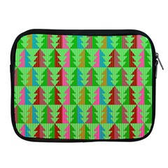 Trees Pattern Retro Pink Red Yellow Holidays Advent Christmas Apple Ipad 2/3/4 Zipper Cases by Maspions