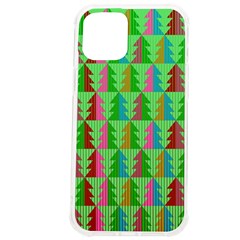 Trees Pattern Retro Pink Red Yellow Holidays Advent Christmas Iphone 12 Pro Max Tpu Uv Print Case