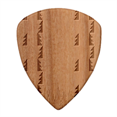 Trees Pattern Retro Pink Red Yellow Holidays Advent Christmas Wood Guitar Pick (set Of 10)