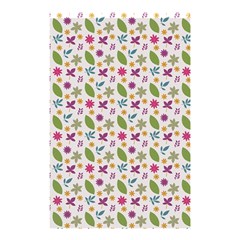 Pattern Flowers Leaves Green Purple Pink Shower Curtain 48  X 72  (small) 