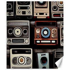 Retro Cameras Old Vintage Antique Technology Wallpaper Retrospective Canvas 8  X 10 