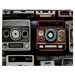 Retro Cameras Old Vintage Antique Technology Wallpaper Retrospective Cosmetic Bag (XXXL) Back