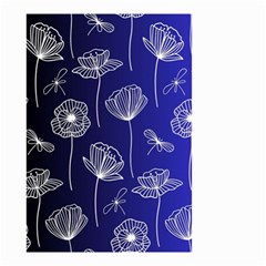 Pattern Floral Leaves Botanical White Flowers Small Garden Flag (two Sides)