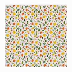 Background Pattern Flowers Leaves Autumn Fall Colorful Leaves Foliage Medium Glasses Cloth