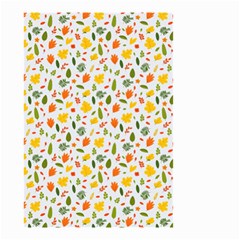 Background Pattern Flowers Leaves Autumn Fall Colorful Leaves Foliage Small Garden Flag (two Sides)