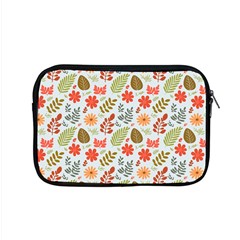 Background Pattern Flowers Design Leaves Autumn Daisy Fall Apple Macbook Pro 15  Zipper Case by Maspions