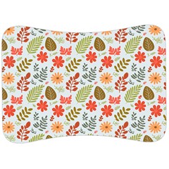 Background Pattern Flowers Design Leaves Autumn Daisy Fall Velour Seat Head Rest Cushion by Maspions