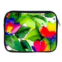 Watercolor Flowers Leaves Foliage Nature Floral Spring Apple Ipad 2/3/4 Zipper Cases