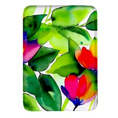 Watercolor Flowers Leaves Foliage Nature Floral Spring Rectangular Glass Fridge Magnet (4 Pack) by Maspions