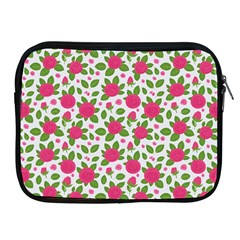 Flowers Leaves Roses Pattern Floral Nature Background Apple Ipad 2/3/4 Zipper Cases by Maspions