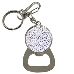 Background Pattern Floral Leaves Flowers Bottle Opener Key Chain