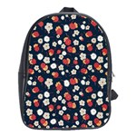 Flowers Pattern Floral Antique Floral Nature Flower Graphic School Bag (XL) Front