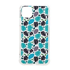 Leaves Monstera Pattern Nature Blue Purple Mauve Flora Iphone 11 Pro Max 6 5 Inch Tpu Uv Print Case