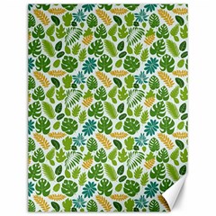 Leaves Tropical Background Pattern Green Botanical Texture Nature Foliage Canvas 12  X 16  by Maspions