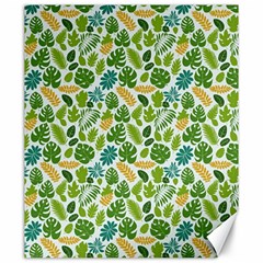 Leaves Tropical Background Pattern Green Botanical Texture Nature Foliage Canvas 20  X 24 
