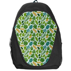 Leaves Tropical Background Pattern Green Botanical Texture Nature Foliage Backpack Bag