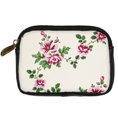 Vintage Flower Art Artwork Blooming Blossom Botanical Botany Nature Floral Pattern Digital Camera Leather Case