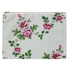 Vintage Flower Art Artwork Blooming Blossom Botanical Botany Nature Floral Pattern Cosmetic Bag (xxl)