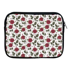 Roses Flowers Leaves Pattern Scrapbook Paper Floral Background Apple Ipad 2/3/4 Zipper Cases