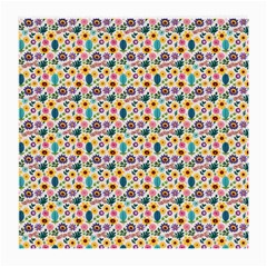 Floral Flowers Leaves Tropical Pattern Medium Glasses Cloth by Maspions