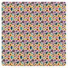 Floral Flowers Leaves Tropical Pattern Uv Print Square Tile Coaster 