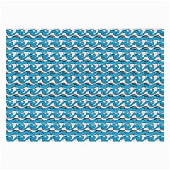 Blue Wave Sea Ocean Pattern Background Beach Nature Water Large Glasses Cloth