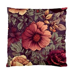 Flowers Pattern Texture Design Nature Art Colorful Surface Vintage Standard Cushion Case (two Sides) by Maspions