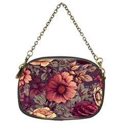 Flowers Pattern Texture Design Nature Art Colorful Surface Vintage Chain Purse (two Sides) by Maspions