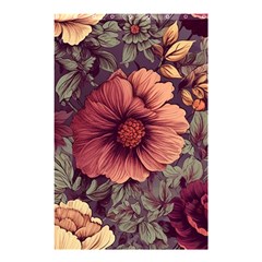 Flowers Pattern Texture Design Nature Art Colorful Surface Vintage Shower Curtain 48  X 72  (small)  by Maspions