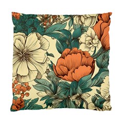 Flowers Pattern Texture Art Colorful Nature Painting Surface Vintage Standard Cushion Case (one Side) by Maspions