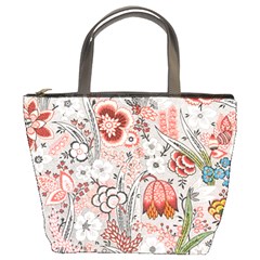 Vintage Floral Flower Art Nature Blooming Blossom Botanical Botany Pattern Bucket Bag