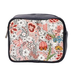 Vintage Floral Flower Art Nature Blooming Blossom Botanical Botany Pattern Mini Toiletries Bag (two Sides) by Maspions