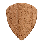 Vintage Pattern Fabric Floral Flowers European Nature Wood Guitar Pick (Set of 10) Front