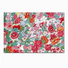 Flower Bloom Blossom Botanical Color Colorful Colour Element Digital Floral Floral Pattern Postcards 5  X 7  (pkg Of 10)