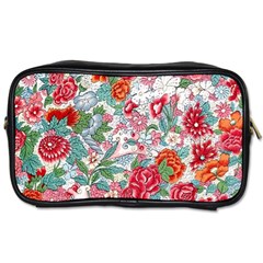 Flower Bloom Blossom Botanical Color Colorful Colour Element Digital Floral Floral Pattern Toiletries Bag (two Sides)