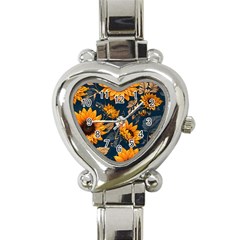 Flowers Pattern Spring Bloom Blossom Rose Nature Flora Floral Plant Heart Italian Charm Watch