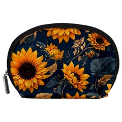 Flowers Pattern Spring Bloom Blossom Rose Nature Flora Floral Plant Accessory Pouch (large)