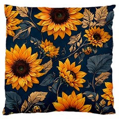 Flowers Pattern Spring Bloom Blossom Rose Nature Flora Floral Plant Large Premium Plush Fleece Cushion Case (two Sides)