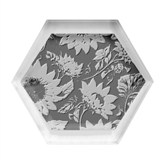 Flowers Pattern Spring Bloom Blossom Rose Nature Flora Floral Plant Hexagon Wood Jewelry Box by Maspions