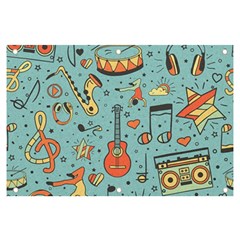 Seamless Pattern Musical Instruments Notes Headphones Player Banner And Sign 6  X 4  by Apen