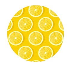 Lemon Fruits Slice Seamless Pattern Mini Round Pill Box (pack Of 5)